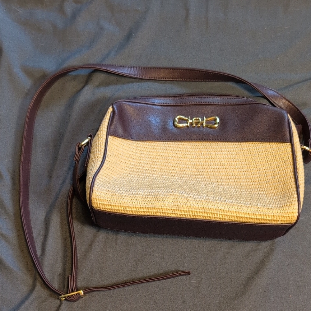 Etienne Aigner Vintage Brown and Tan Crossbody Bag